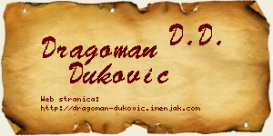 Dragoman Duković vizit kartica